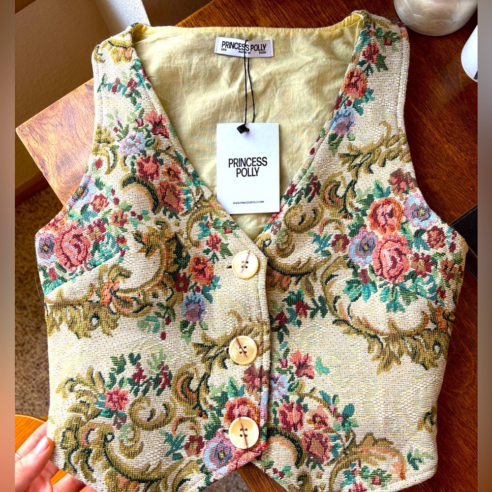 Princess Polly Briana Jacquard Vest Top